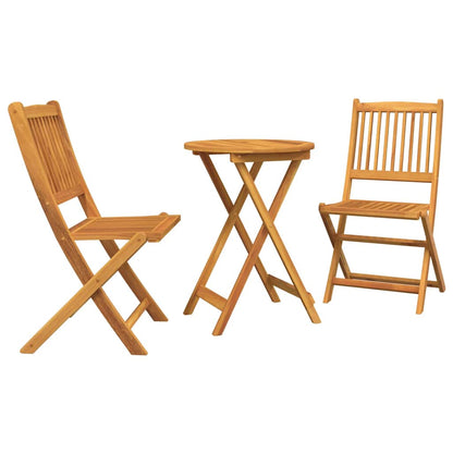 Garten Bistro Set 3 pcs Braun Massivholz Akazie