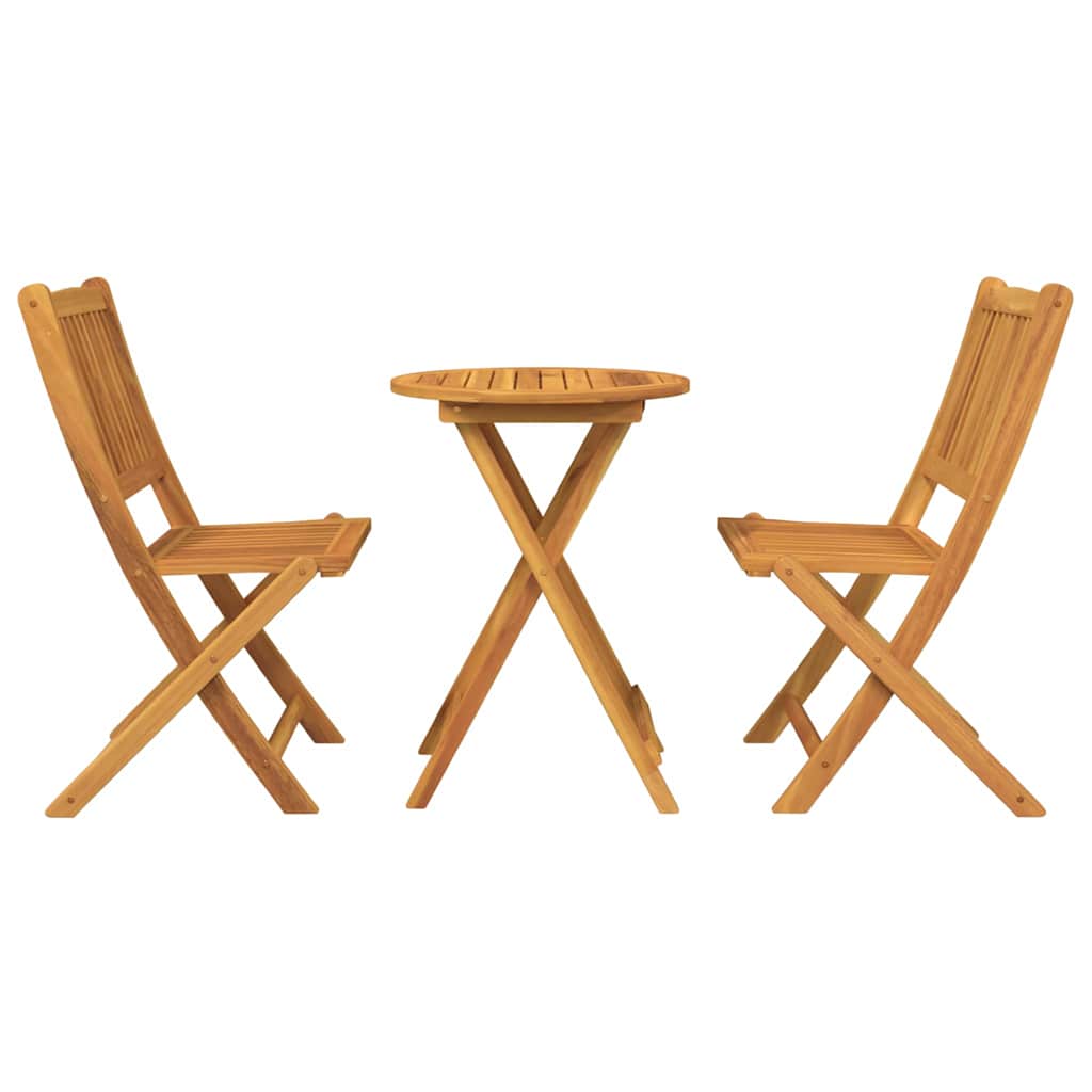 Garten Bistro Set 3 pcs Braun Massivholz Akazie