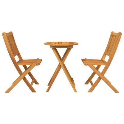 Garten Bistro Set 3 pcs Braun Massivholz Akazie