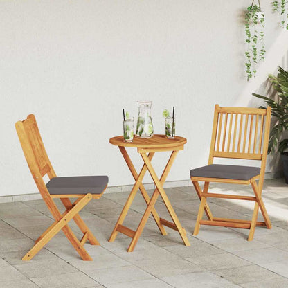 Garten Bistro Set 3 pcs Braun Massivholz Akazie