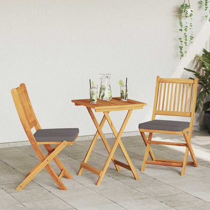 Garten Bistro Set 3 pcs Braun Massivholz Akazie