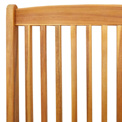 vidaXL Klappstuhl mit Kissen 2 pcs Braun Massivholz Akazie