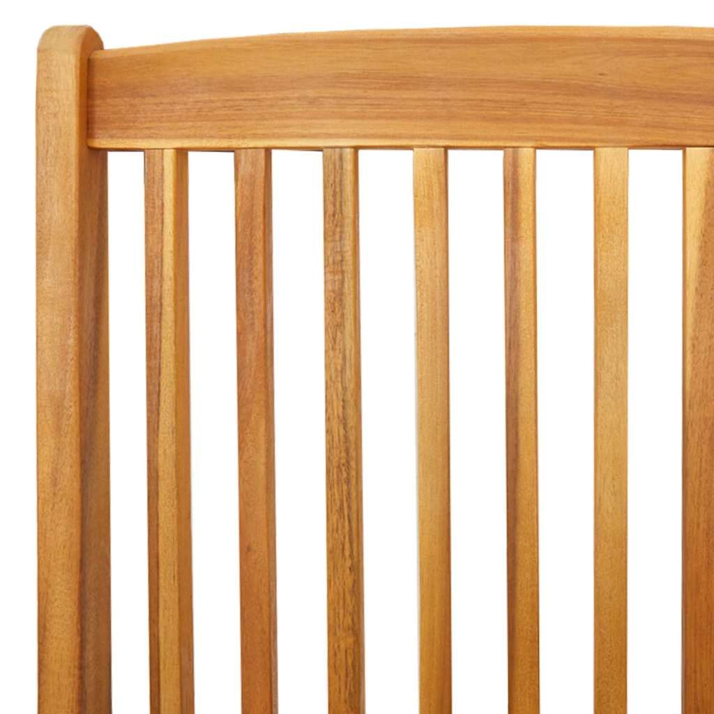 vidaXL Klappstuhl mit Kissen 2 pcs Braun Massivholz Akazie