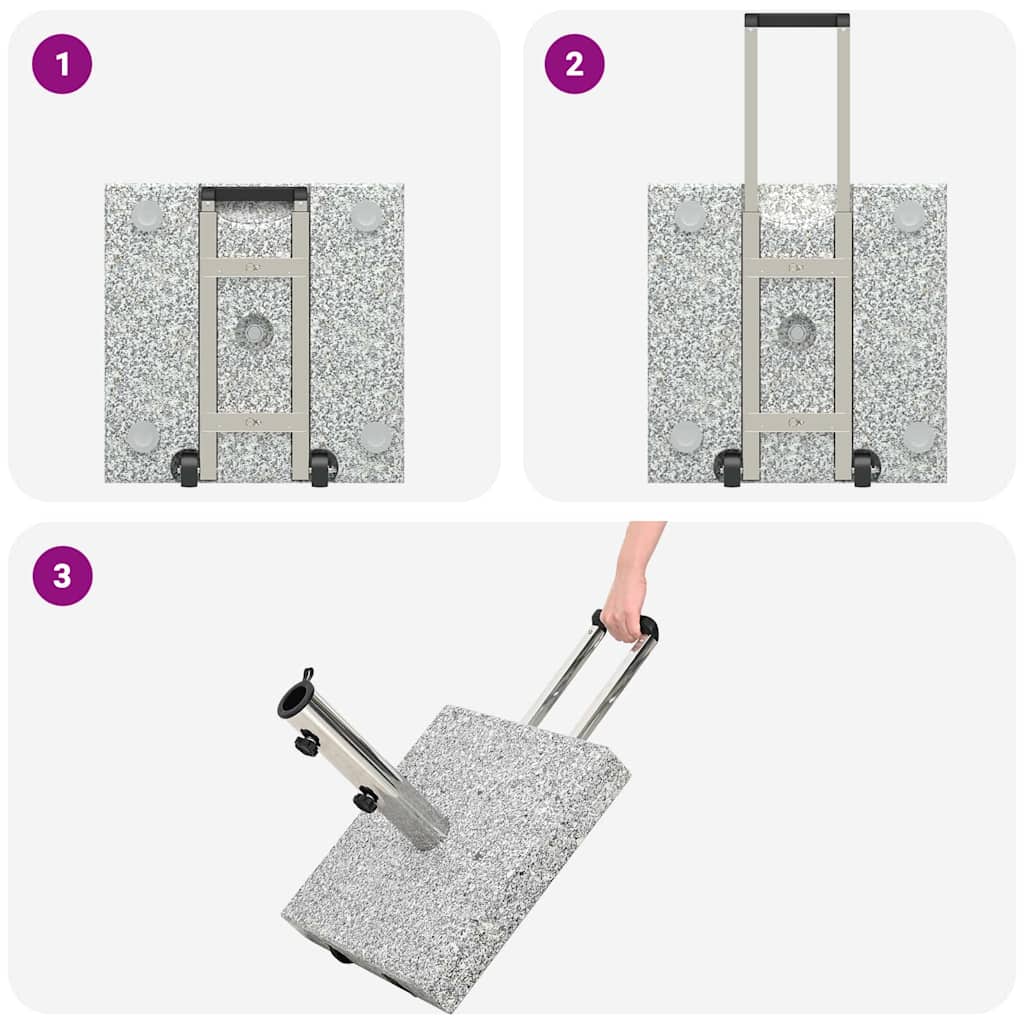 Sonnenschirmständer Grau 41 x 41 x 37 cm Granit