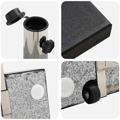 Sonnenschirmständer Schwarz 41 x 41 x 37 cm Granit