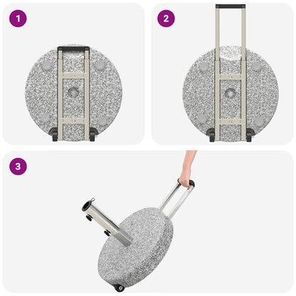 Sonnenschirmständer Grau Ø 45 x 37,5 cm Granit