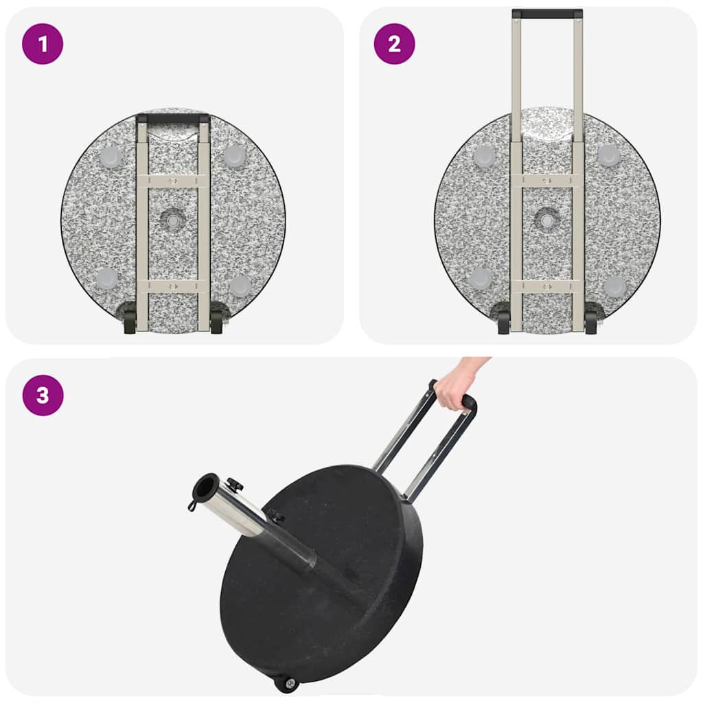 Sonnenschirmständer Schwarz Ø 45 x 37,5 cm Granit