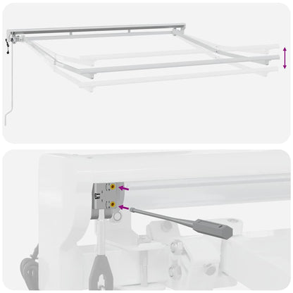 Markisenrahmen Weiß 2,5 x 2 m Pulverbeschichteter Stahl