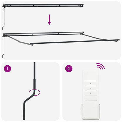 Markisenrahmen Anthrazit 4,5 × 3 m Pulverbeschichteter Stahl