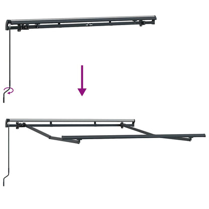 Markisenrahmen Anthrazit 2,5 x 2 m Metall