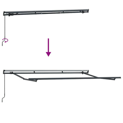Markisenrahmen Anthrazit 3,5 x 2 m Metall