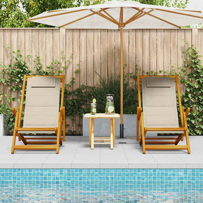 vidaXL Liegestuhl 2 pcs Braun 61.5 x 123 x 82cm Massivholz Akazie