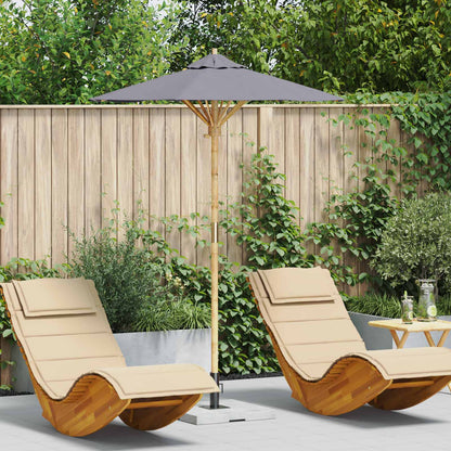 vidaXL Garten-Sonnenschirm Dunkelgrau Ø 270 x 260 cm Bambus