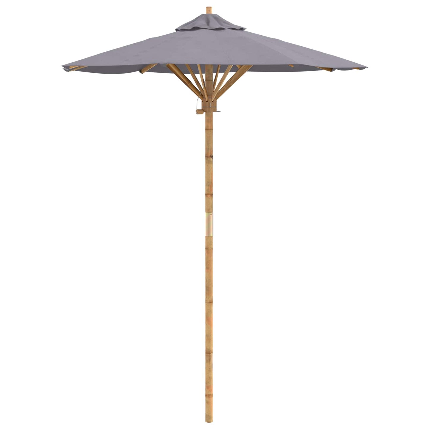 vidaXL Garten-Sonnenschirm Dunkelgrau Ø 270 x 260 cm Bambus