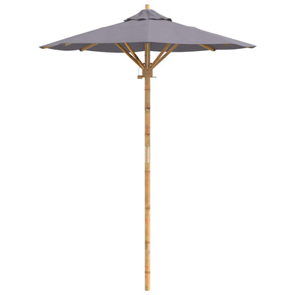 vidaXL Garten-Sonnenschirm Dunkelgrau Ø 270 x 260 cm Bambus