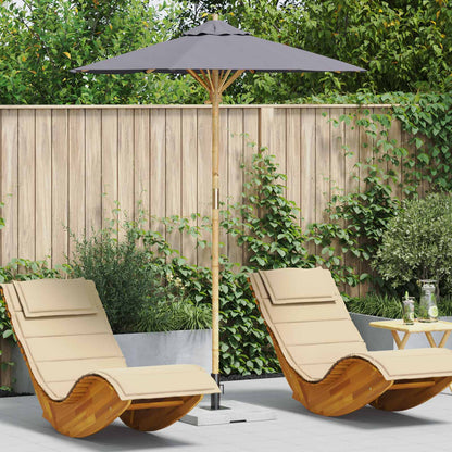 vidaXL Garten-Sonnenschirm Dunkelgrau Ø 270 x 260 cm Bambus