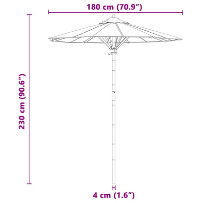 vidaXL Garten-Sonnenschirm Dunkelgrau Ø 270 x 260 cm Bambus