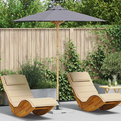 vidaXL Garten-Sonnenschirm Dunkelgrau Ø 270 x 260 cm Bambus