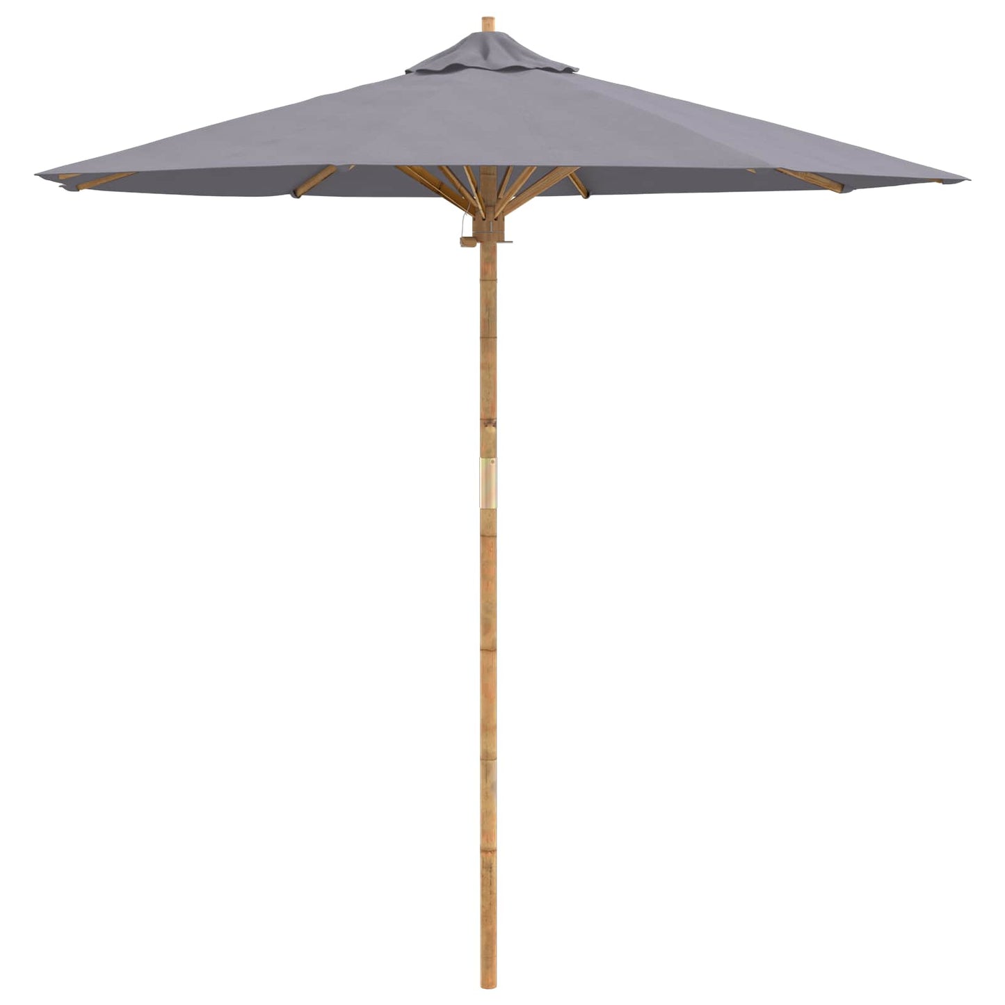vidaXL Garten-Sonnenschirm Dunkelgrau Ø 270 x 260 cm Bambus