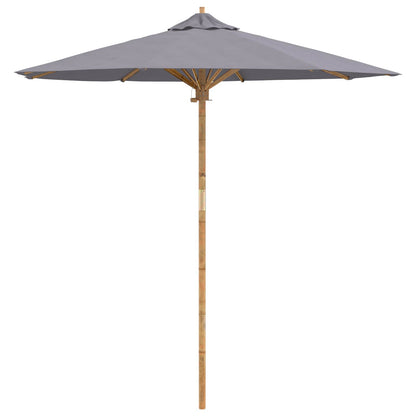 vidaXL Garten-Sonnenschirm Dunkelgrau Ø 270 x 260 cm Bambus