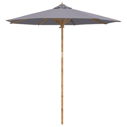 Garten-Sonnenschirm Dunkelgrau Ø 270 x 260 cm Bambus