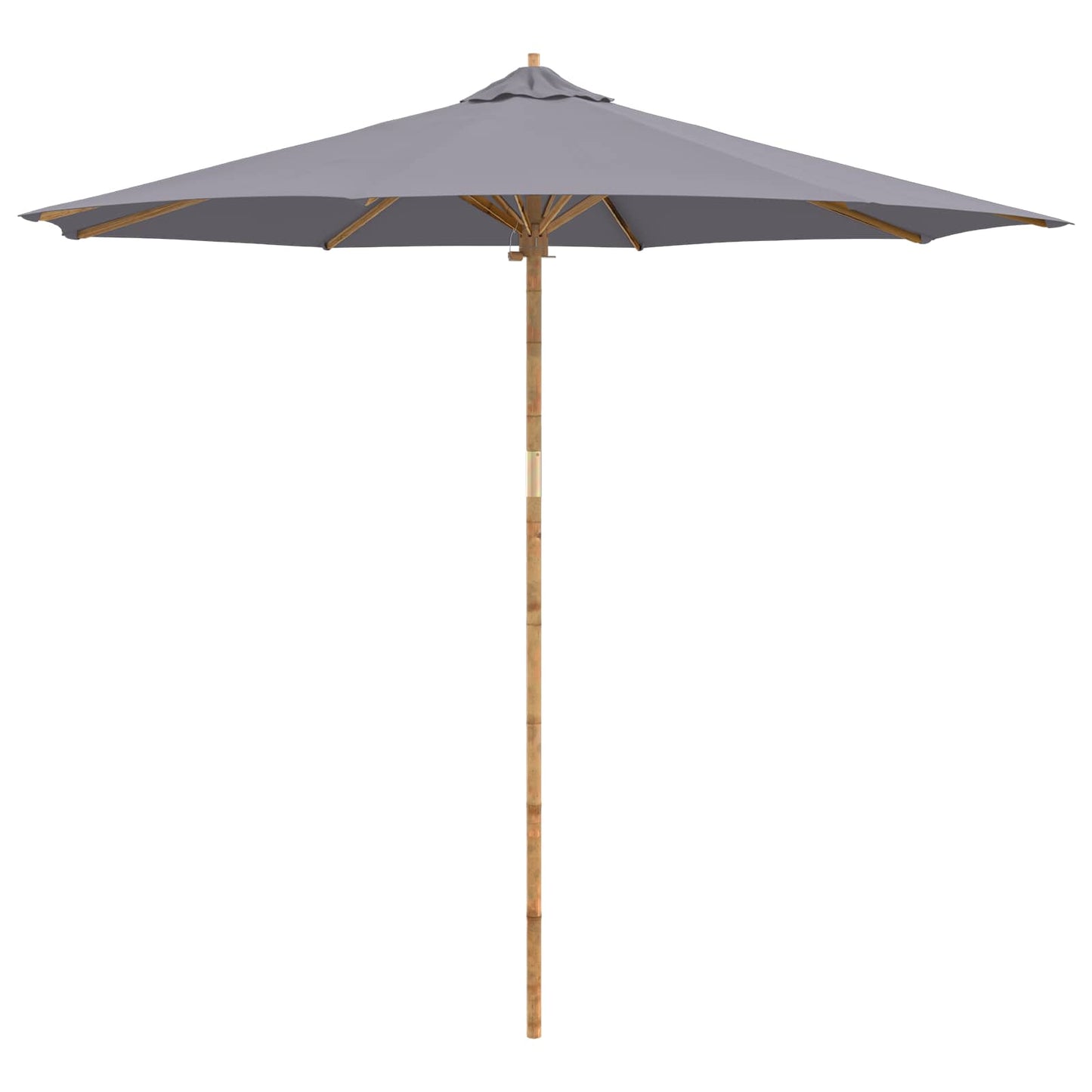 vidaXL Garten-Sonnenschirm Dunkelgrau Ø 270 x 260 cm Bambus
