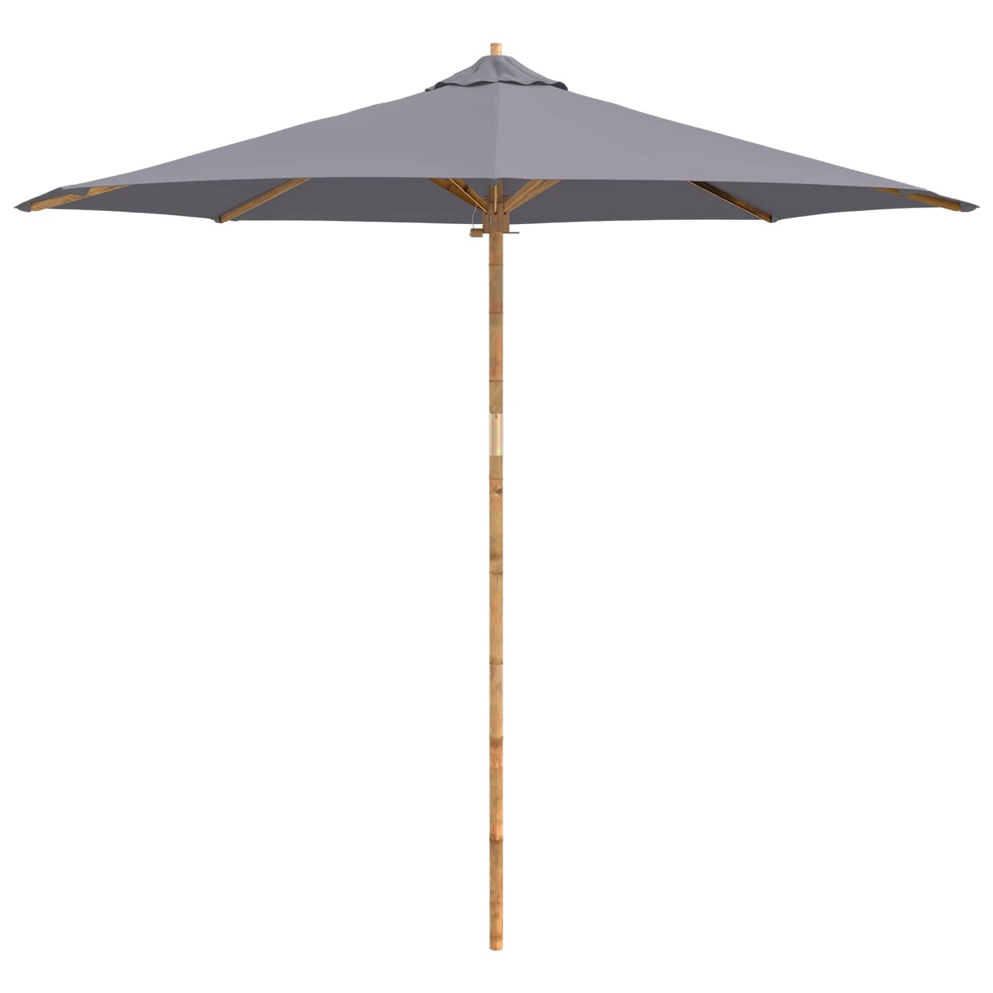 vidaXL Garten-Sonnenschirm Dunkelgrau Ø 270 x 260 cm Bambus