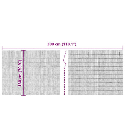 vidaXL Schilfrohrzaun Natur 300 x 180 cm Schilf