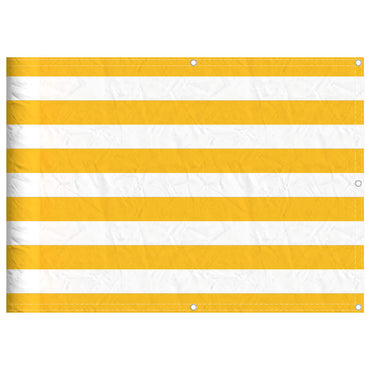 vidaXL Balkon-Sichtschutz Gelb und Weiß Gestreift 75x1000 cm