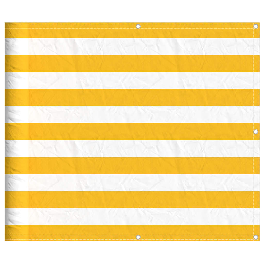 Balkon-Sichtschutz Gelb und Weiß Gestreift 90x800 cm