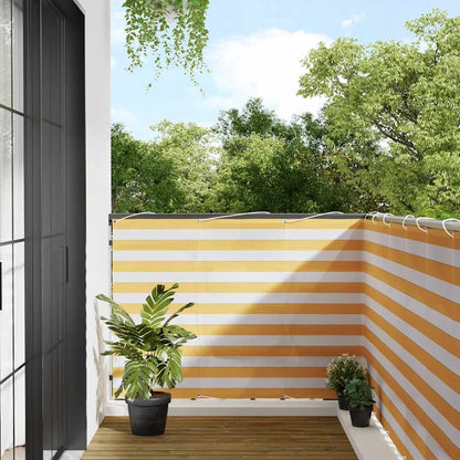 vidaXL Balkon-Sichtschutz Gelb und Weiß Gestreift 120x700 cm
