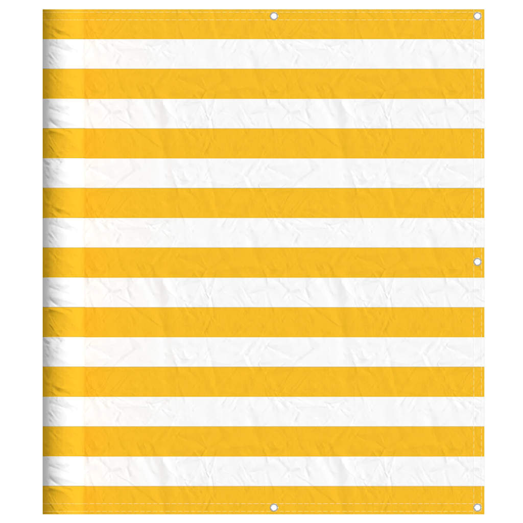 Balkon-Sichtschutz Gelb und Weiß Gestreift 120x800 cm
