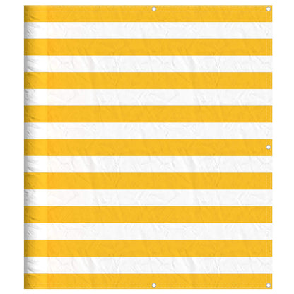 Balkon-Sichtschutz Gelb und Weiß Gestreift 120x800 cm