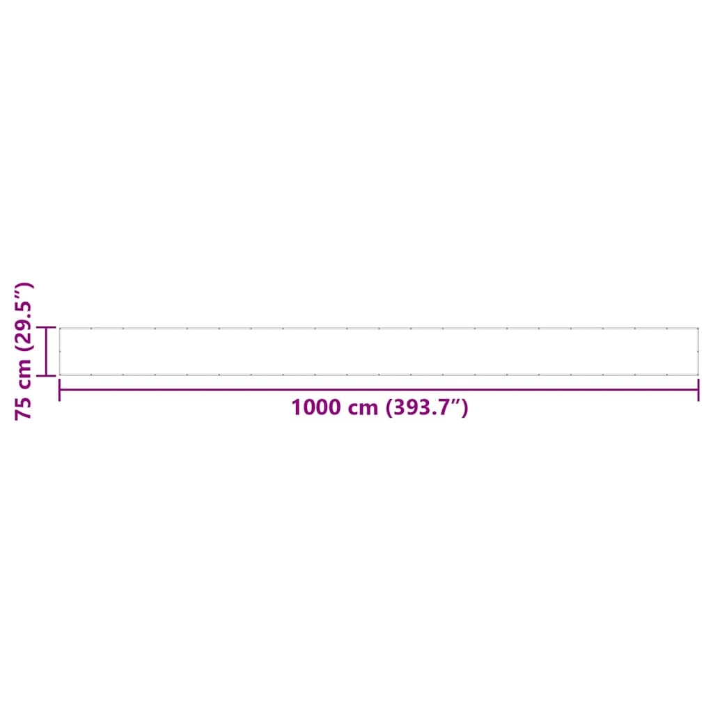 Balkon-Sichtschutz Terrakotta 75x1000 cm 100 % Polyester-Oxford