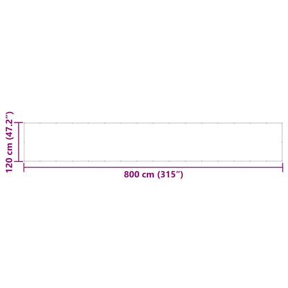 vidaXL Balkon-Sichtschutz Terrakotta 120x800 cm 100 % Polyester-Oxford