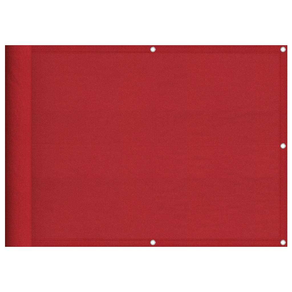 Balkon-Sichtschutz Rot 75x800 cm 100 % Polyester-Oxford