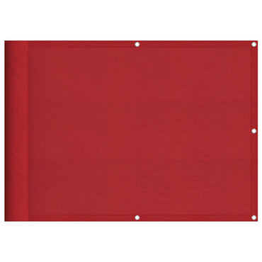 vidaXL Balkon-Sichtschutz Rot 75x800 cm 100 % Polyester-Oxford