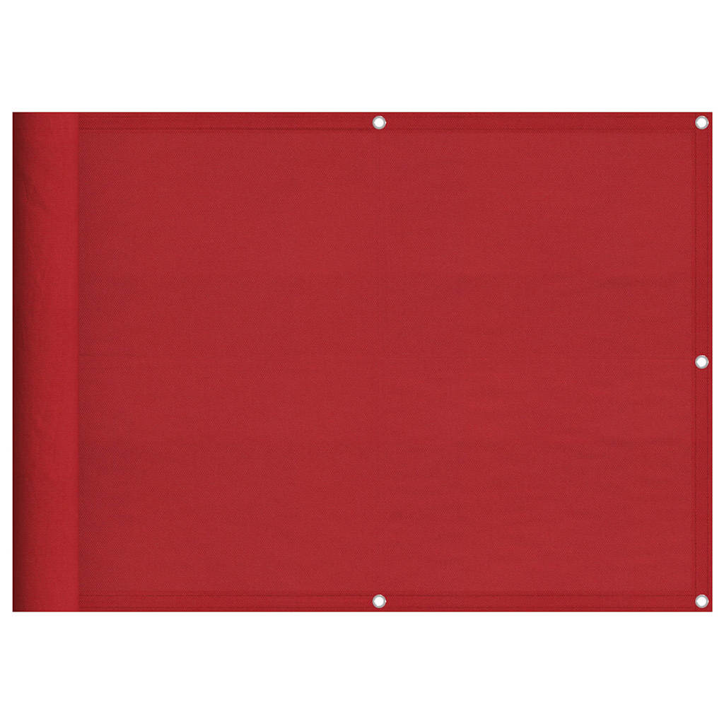 vidaXL Balkon-Sichtschutz Rot 75x1000 cm 100 % Polyester-Oxford