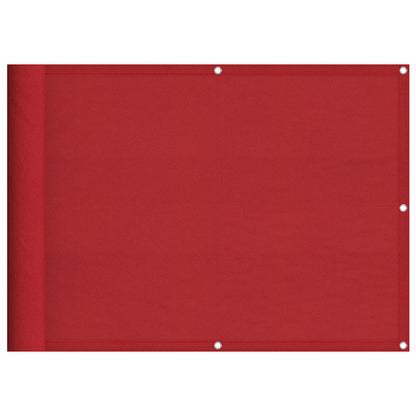 vidaXL Balkon-Sichtschutz Rot 75x1000 cm 100 % Polyester-Oxford
