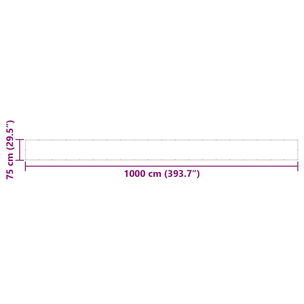 Balkon-Sichtschutz Orange 75x1000 cm 100 % Polyester-Oxford