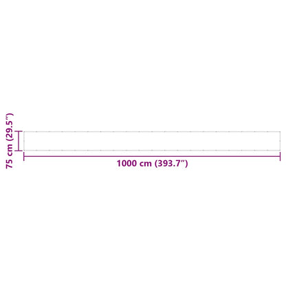 Balkon-Sichtschutz Orange 75x1000 cm 100 % Polyester-Oxford