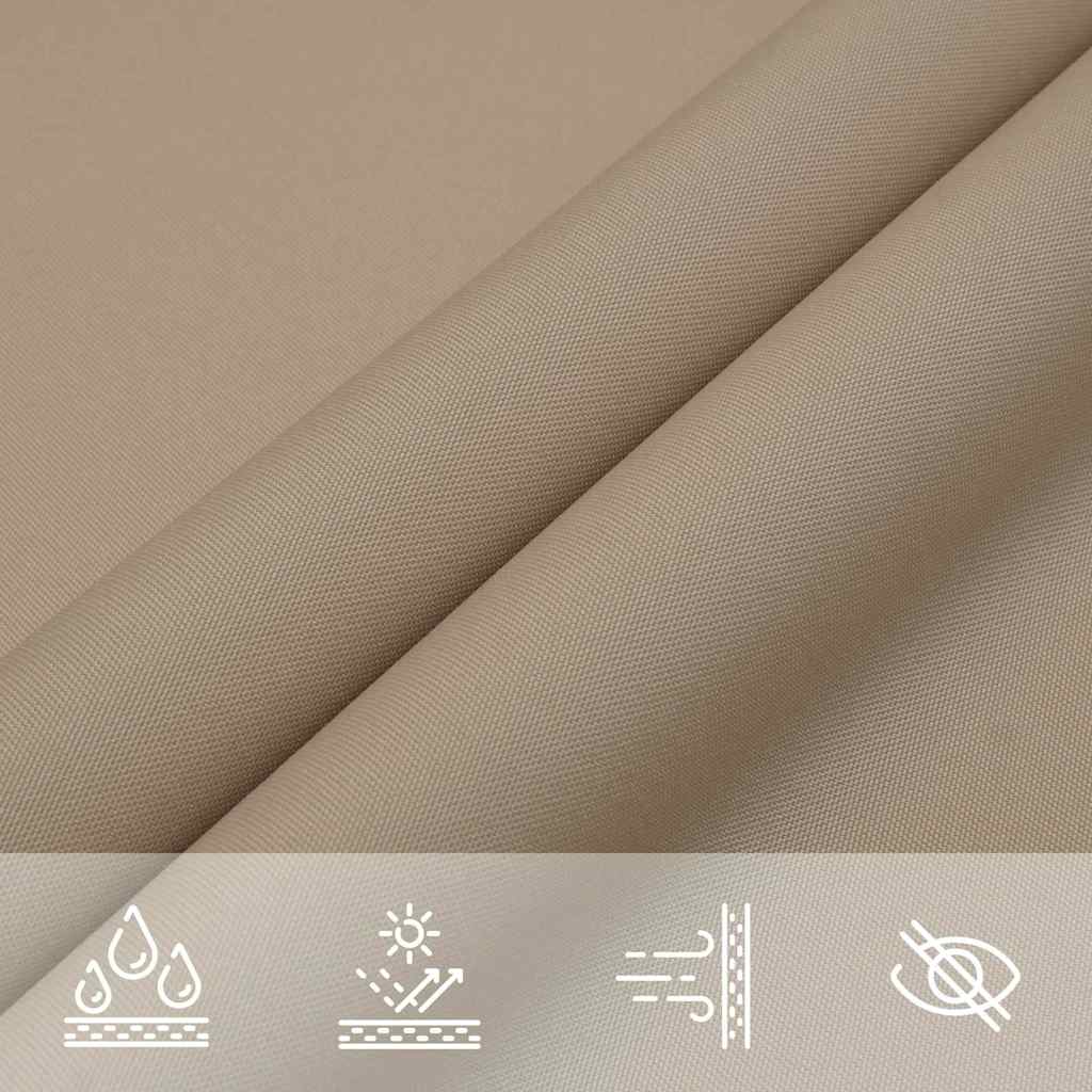 vidaXL Sonnensegel Taupe 2x2x2 m 100% Polyester Oxford