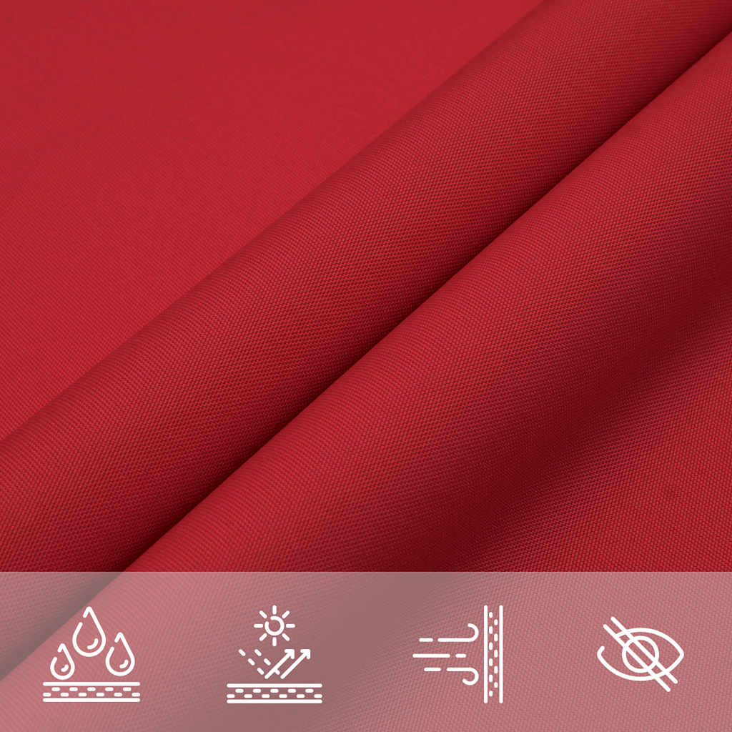 vidaXL Sonnensegel Rot 7x5x5 m 100% Polyester Oxford