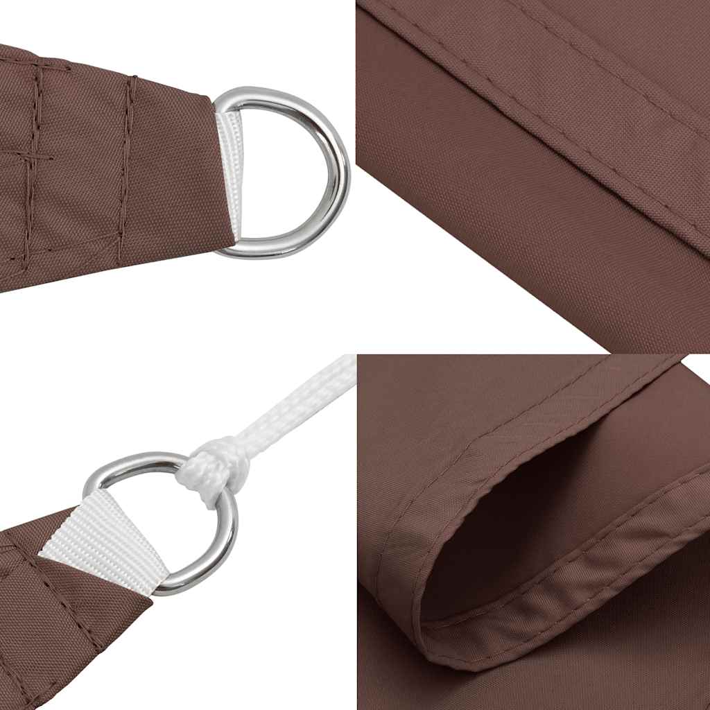vidaXL Sonnensegel Braun 7x5x5 m 100% Polyester Oxford
