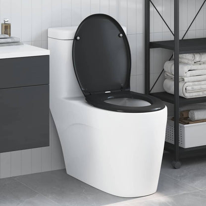 Toilettensitz Schwarz 47 x 37 x 4 cm Duroplast