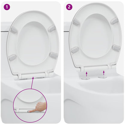 Toilettensitz Weiß 47 x 37 x 4 cm Duroplast