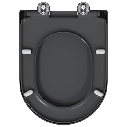 Toilettensitz Anthrazit 49 x 36 x 4 cm Duroplast