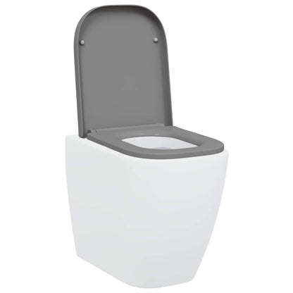 Toilettensitz Grau 47,5 x 35 x 3,6 cm Duroplast