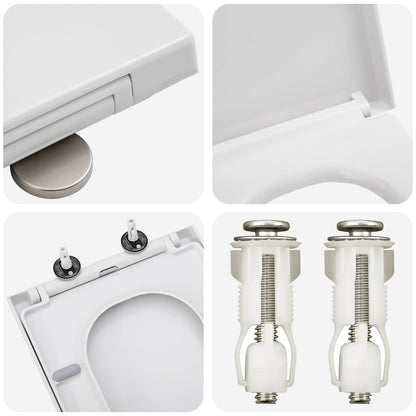 Toilettensitz Weiß 47,5 x 35 x 3,6 cm Duroplast