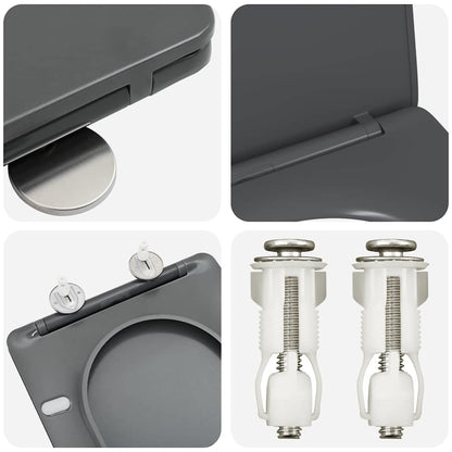 Toilettensitz Anthrazit 47 x 36 x 3,4 cm Duroplast